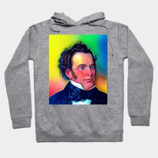 Franz Schubert Colourful Portrait | Franz Schubert Artwork 6 Hoodie